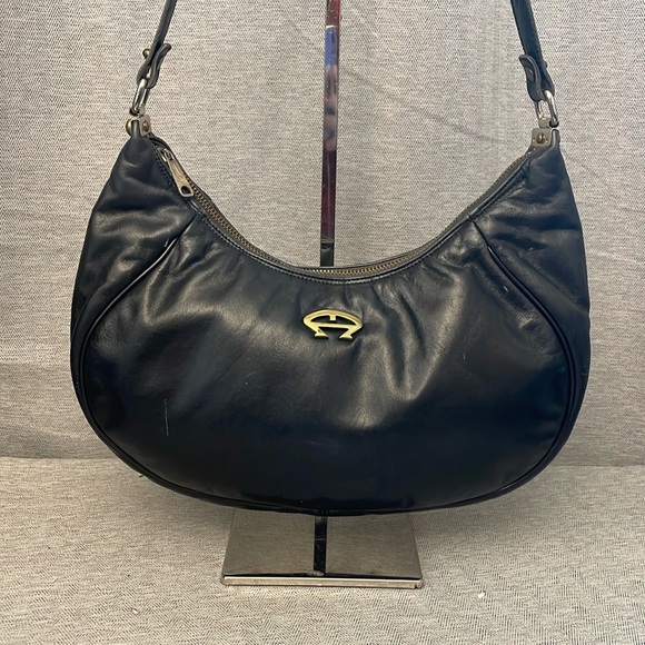 Etienne Aigner Handbags - Etienne Aigner Vintage Leather Hobo Bag Navy
